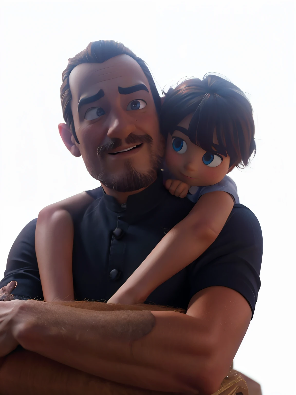 A Man and a Child Disney Pixar Style, alta qualidade, melhor qualidade