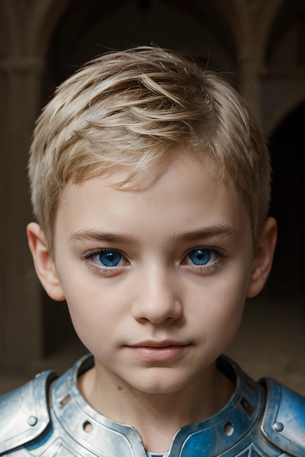 ((((-yeld)) t)), boy with blue eyes and blonde spiky messy hair, wearing dark blue jeans, a green sleeveless turtleneck t-shirt, brown gloves. serious expression, cool pose