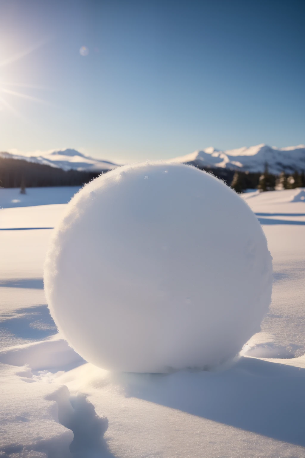 ((Best quality, 8k, Masterpiece :1.3)), a single snowball, freezing, stunning