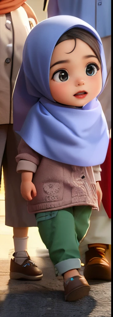 a close up of a wearing a blue scarf and a purple head scarf, hijab, beautiful cute, saadane afif, cute beautiful, reyyan, emir, inspired by Nazmi Ziya Güran, hana alisa omer, riyahd cassiem, beautiful face!, innocent face, close up potrait, profile pic, beautiful face!!!!