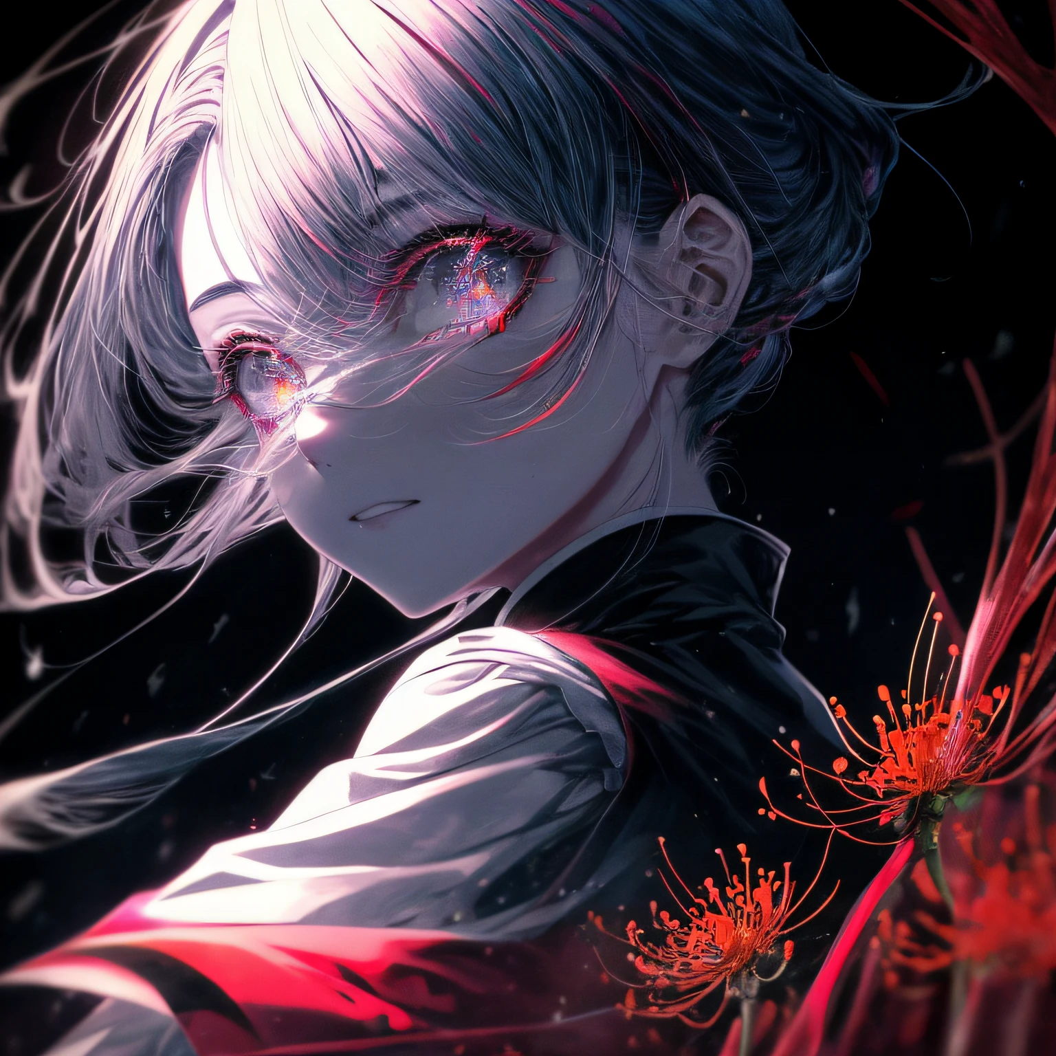 um closeup de um, olhos grandes, olho, olhos compostos, unique alumni, alunos incomuns,Kaneki, monocromatic, Luz radioativa, anime2018::1, vermelho::1, neon color::1,, Parte 1.5, rosto detaled, Ultra Qualidade, Ultra Graphics, Flowering 1.0, O vampiro, Depression, Ultra realista, Anime IRL,menino anime, Estilo escuro, HDR, RTX, O corpo desmorona , Rosto detalhado,soft-lighting, Makoto Sinkai,pintura digital,looking-into-camera", 8k, membros extras,grandes olhos sonhadores,Blurry, pele macia e suave, rosto clonado, symmetric,Neon liquid, vazamentos dos olhos,arte de anime,fotografia, Rachaduras no rosto , ........key: vermelho, Sangue dos olhos, Realistic, luz realista, anime realista, sombras realistas, liquid, dripping from a tree,depressivo, nuvem, Sakura, Spider lily , Um olhar detalhado, foco nos olhos, Cilia, soft lower lashes:1.5, pale face, olhos muito vermelhos, atmosfera sombria, imagem assustadora, floresta, nevoeiro, Neon Red Liquid, coming down from the trees, atmosfera escura, O corpo desmorona, plaits, Chuva, blood on the ground, fire, closeup dos olhos,The Greatest Generation, Ultra Generation, Generation 3000, 2048×2048......., detalhamento facial, Detalhamento de roupas, symmetric balance, tokyo ghoul, O vampiro, Kaneki, Anime 2020, Water and sky, cabelos pretos,cabelo detalhado, tokyo ghoul, Kaneki, O vampiro, arte depressiva, Depression, boredom, tristeza, chorar, Dor, black smoke, energia negra, tentacles, Kagune, Sangues, sangue no rosto, Um mar de sangue, fetters, arame farpado, fire, wide angle camera, muitos detalhes finos, Spider lily, Sakura, doce, Scalopendra, fundo preto, Furo no estojo, mortos por dentro, Arte morta, deitado na grama, Manga style, comiс style, Multiple frames, The destroyed body, manga page, Eyes are everywhere, Muitos olhos no fundo, Desenho de Ishida sui, arte de Ishida sui, no estilo de Ishida sui, duas pessoas, em pleno crescimento, postura depressiva, Flores de pau