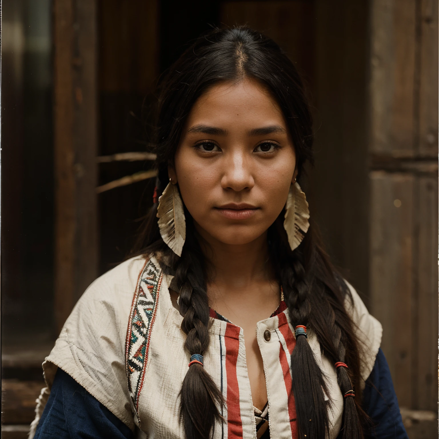 Portrait of Native American female, Victoria era