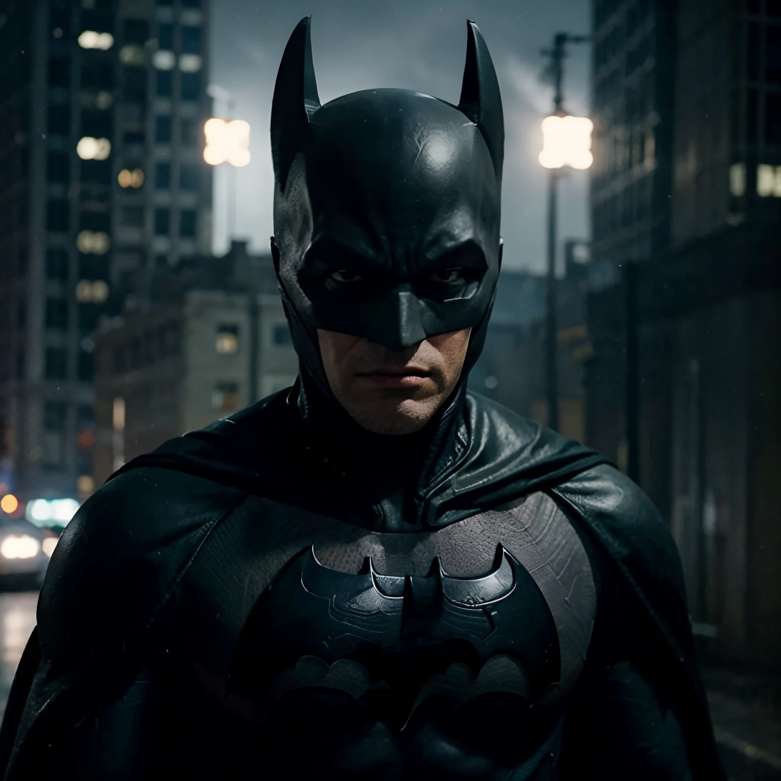 Batman em Gotham no escuro