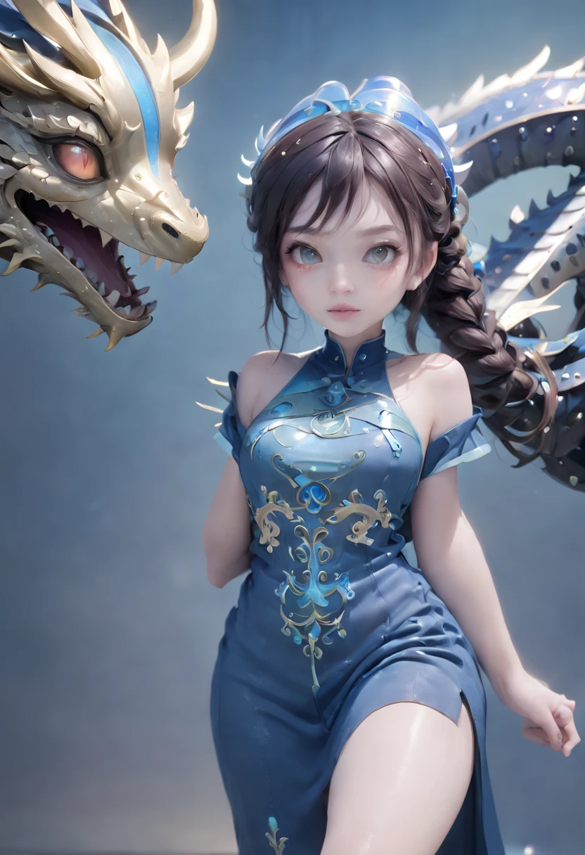 Japanese girl yo, sweat, smile, cute hairstyle, photograph, black hair,
(Cuirl summoning a dragon flying in the sky), (big black dragon), (Magic Circle), night, gray camisole, dynamic angle