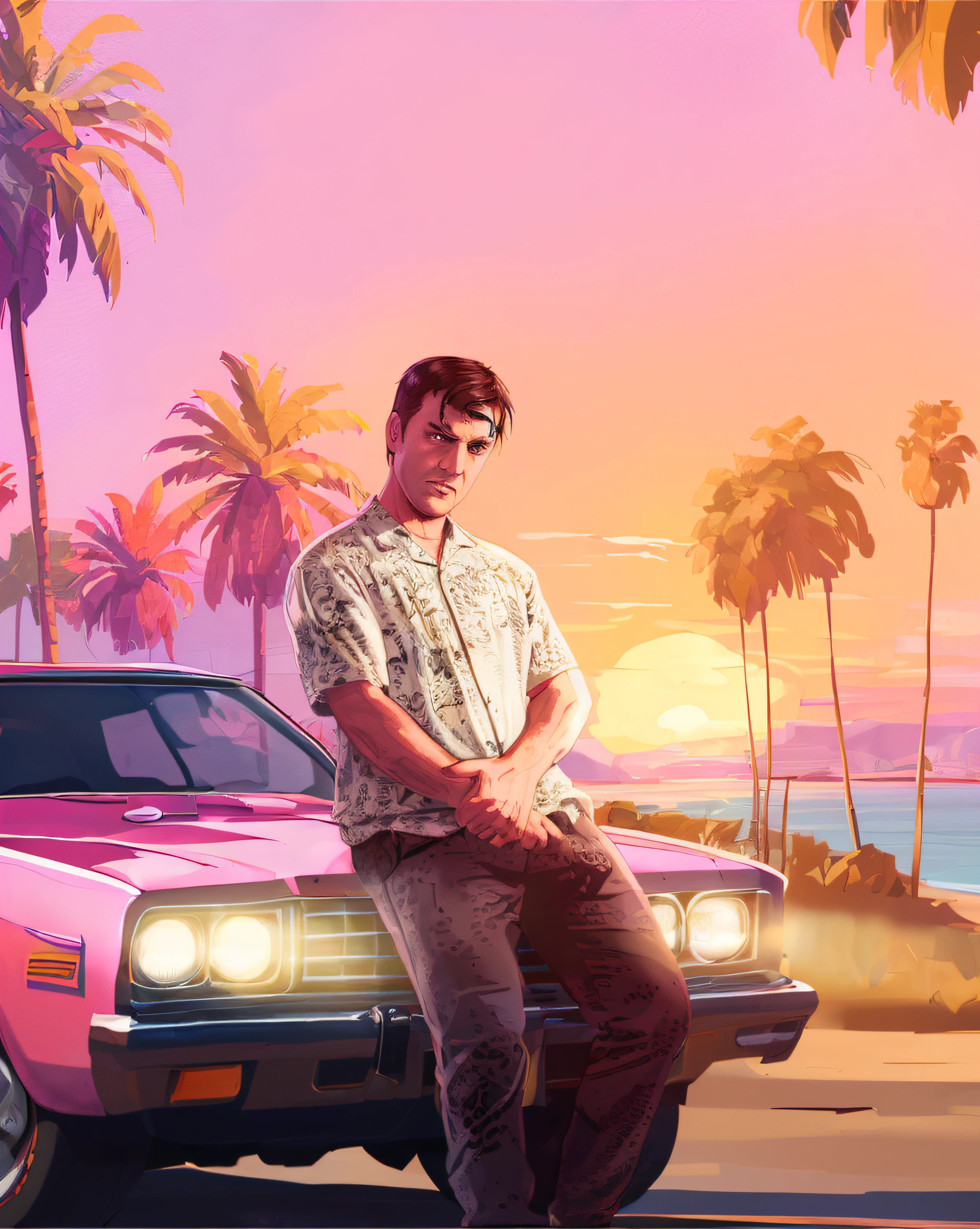 increase cartoon style from Grand theft auto intro screen