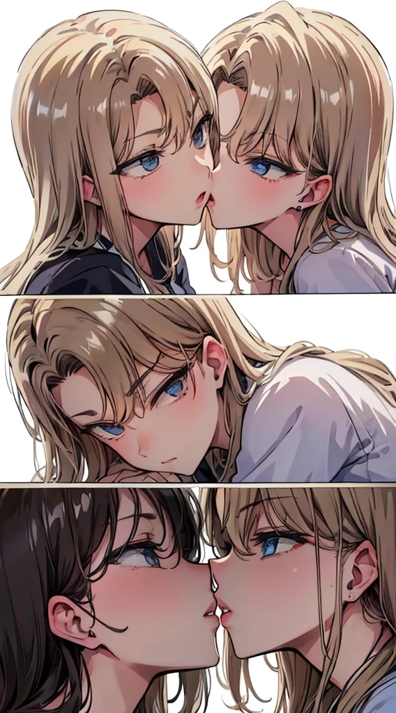 comic page about two girls kissing