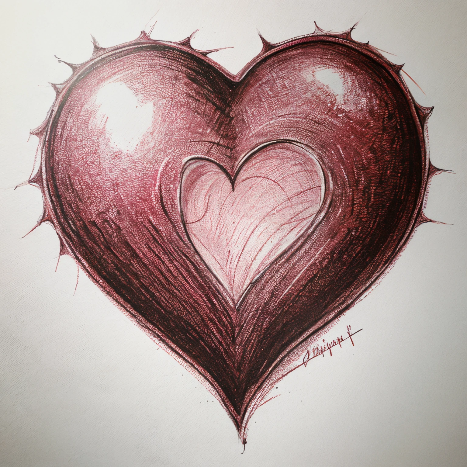 Drawed heart