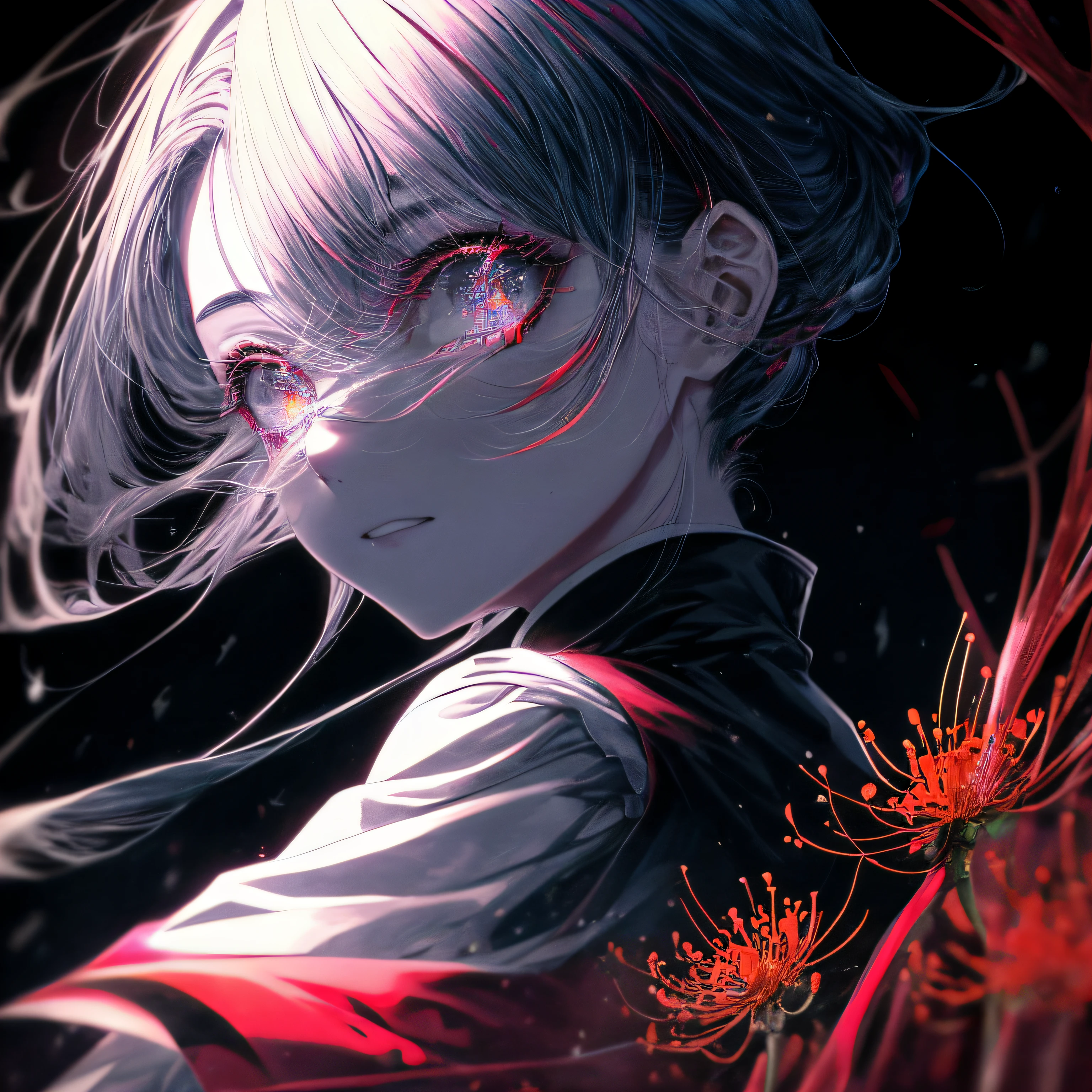 um closeup de um, olhos grandes, olho, olhos compostos, unique alumni, alunos incomuns,Kaneki, monocromatic, Luz radioativa, anime2018::1, vermelho::1, neon color::1,, Parte 1.5, rosto detaled, Ultra Qualidade, Ultra Graphics, Flowering 1.0, O vampiro, Depression, Ultra realista, Anime IRL, anime, Estilo escuro, HDR, RTX, O corpo desmorona , Rosto detalhado,soft-lighting, Makoto Sinkai,pintura digital,looking-into-camera", 8k, membros extras,grandes olhos sonhadores,Blurry, pele macia e suave, rosto clonado, symmetric,Neon liquid, vazamentos dos olhos,arte de anime,fotografia, Rachaduras no rosto , ........key: vermelho, Sangue dos olhos, Realistic, luz realista, anime realista, sombras realistas, liquid, dripping from a tree,depressivo, nuvem, Sakura, Spider lily , Um olhar detalhado, foco nos olhos, Cilia, soft lower lashes:1.5, pale face, olhos muito vermelhos, atmosfera sombria, imagem assustadora, floresta, nevoeiro, Neon Red Liquid, coming down from the trees, atmosfera escura, O corpo desmorona, plaits, Chuva, blood on the ground, fire, closeup dos olhos,The Greatest Generation, Ultra Generation, Generation 3000, 2048×2048......., detalhamento facial, Detalhamento de roupas, symmetric balance, tokyo ghoul, O vampiro, Kaneki, Anime 2020, Water and sky, cabelos pretos,cabelo detalhado, tokyo ghoul, Kaneki, O vampiro, arte depressiva, Depression, boredom, tristeza, chorar, Dor, black smoke, energia negra, tentacles, Kagune, Sangues, sangue no rosto, Um mar de sangue, fetters, arame farpado, fire, wide angle camera, muitos detalhes finos, Spider lily, Sakura, doce, Scalopendra, fundo preto, Furo no estojo, mortos por dentro, Arte morta, deitado na grama, Manga style, comiс style, Multiple frames, The destroyed body, manga page, Eyes are everywhere, Muitos olhos no fundo, Desenho de Ishida sui, arte de Ishida sui, no estilo de Ishida sui, duas pessoas, em pleno crescimento, postura depressiva, Flores de pau
