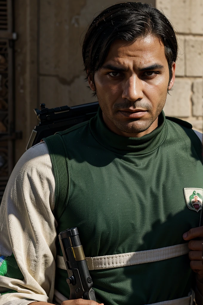 GTA character from Algeria with a gun