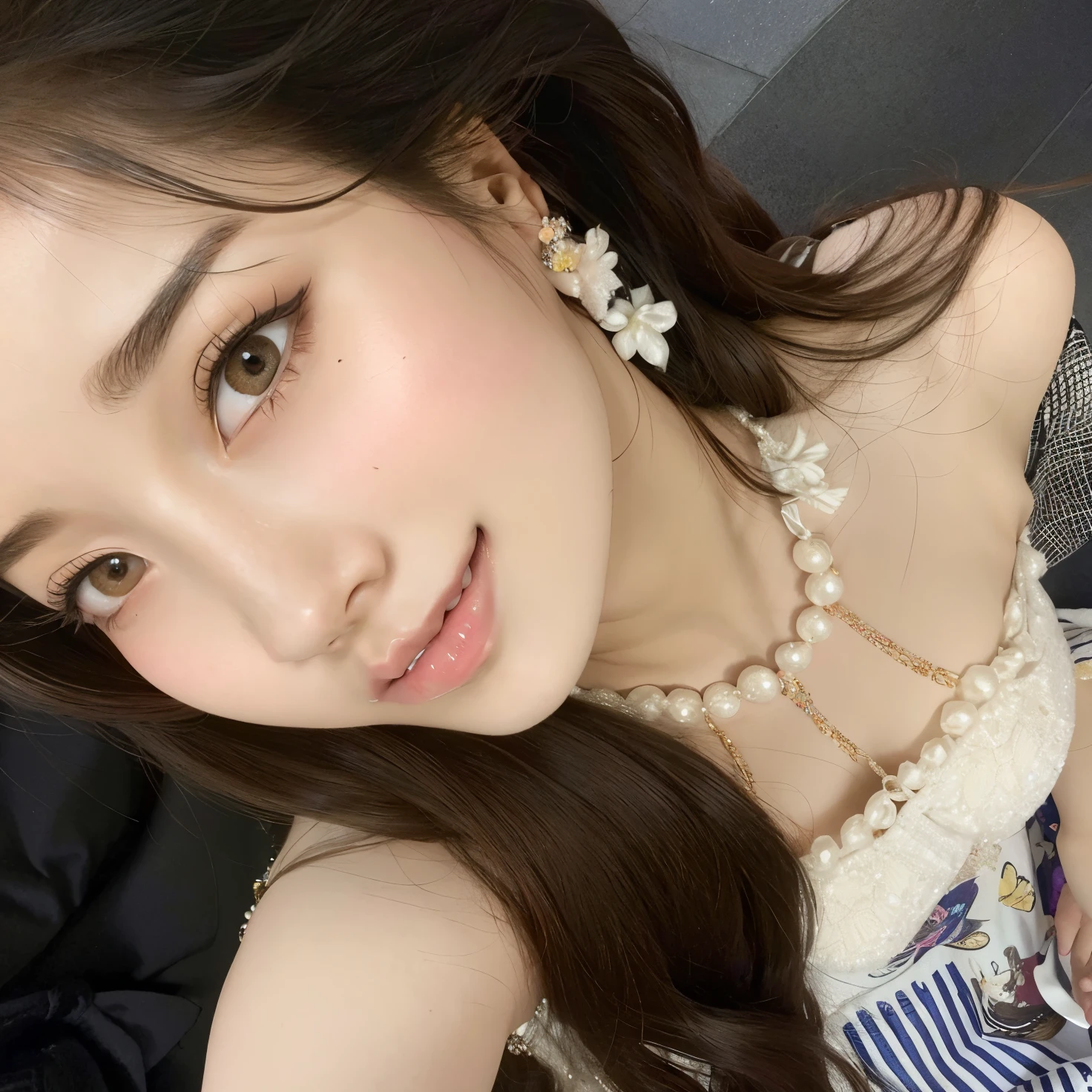 araffe woman with long hair wearing a white dress and pearl necklace, jennie blackpink, Jisoo do Blackpink, Jinyoung Canela, jisoo do blackpink, tzuyu de duas vezes, dilraba dilmurat, Yoshitomo Nara, Directed by: Ayami Kojima, Kim Doyoung, Sha Xi, Parque Roseanne do Blackpink, Parque Ji-min
