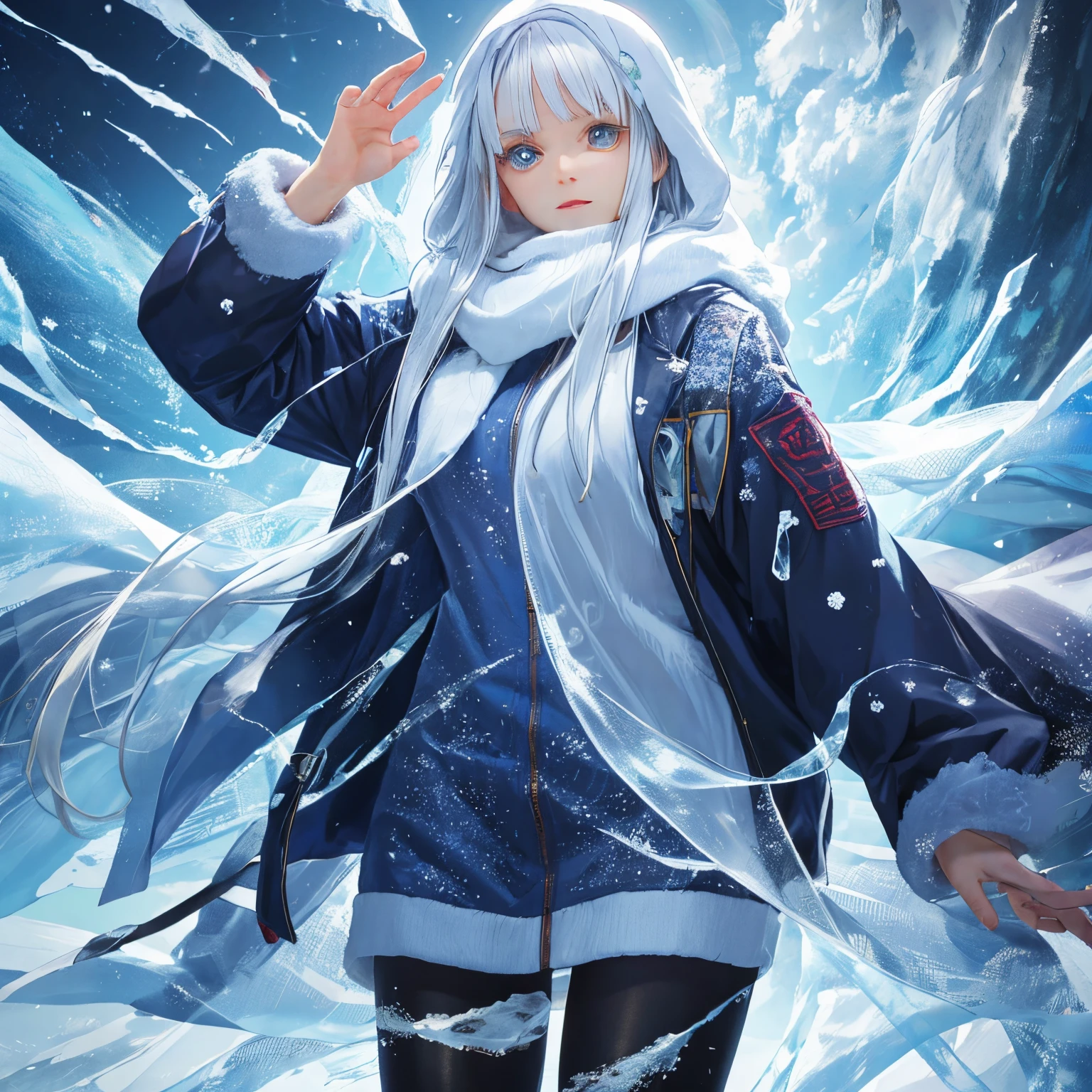 Transparent images reminiscent of winter