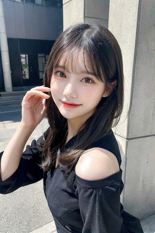 (((elegant and fashionable outfit)))、((A 24-year-old girl))、randome pose、、((Full body))、(8K、Raw photography、top-quality、​masterpiece:1.2)、(realisitic、Photorealsitic:1.37)、ultra-detailliert、超A high resolution、、、 Use natural light and color,1人,japanes,kawaii,A dark-haired,Middle hair,,,(depth of fields、chromatic abberation、、Wide range of lighting、Natural Shading、)、、、、、beautifull detailed face、smil、Beautiful detailed skin、Skin Texture、