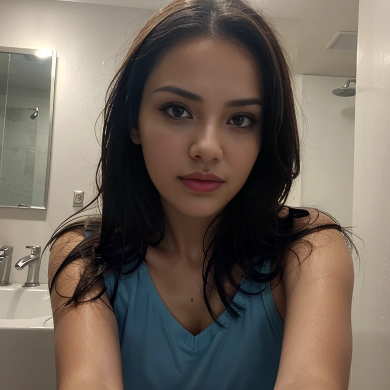 Chica de cara perfecta, selfie