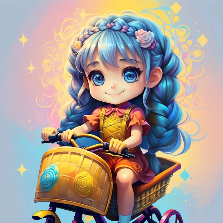 ((cute girl with braids smiling in a tricycle with a basket and puppy)) - Criador: Walt Disney2023) ), ,, ( Walt Disney acolchoamento ,multidimensional geometric wall PORTRAIT, arte, Chibi,
Yang08k, lindo, Colouring,Rose
Primary works, qualidade superior, melhor qualidade, Arte Oficial, Beautiful and Aesthetic,)) ), ,, Walt Disney acolchoamento ,multidimensional geometric wall PORTRAIT, arte, Chibi,
Yang08k, lindo, (Colouring, rosa), amarelo ,azul ,vermelho e branco)
Primary works, qualidade superior, melhor qualidade, Arte Oficial, Beautiful and Aesthetic,