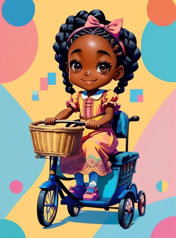 ((cute black girl with braids smiling in a tricycle with a basket with a puppy)) - Criador: Walt Disney2023) ), ,, ( Walt Disney acolchoamento ,multidimensional geometric wall PORTRAIT, arte, Chibi,
Yang08k, lindo, Colouring,Rose
Primary works, qualidade superior, melhor qualidade, Arte Oficial, Beautiful and Aesthetic,)) ), ,, Walt Disney acolchoamento ,multidimensional geometric wall PORTRAIT, arte, Chibi,
Yang08k, lindo, (Colouring, rosa), amarelo ,azul ,vermelho e branco)
Primary works, qualidade superior, melhor qualidade, Arte Oficial, Beautiful and Aesthetic,