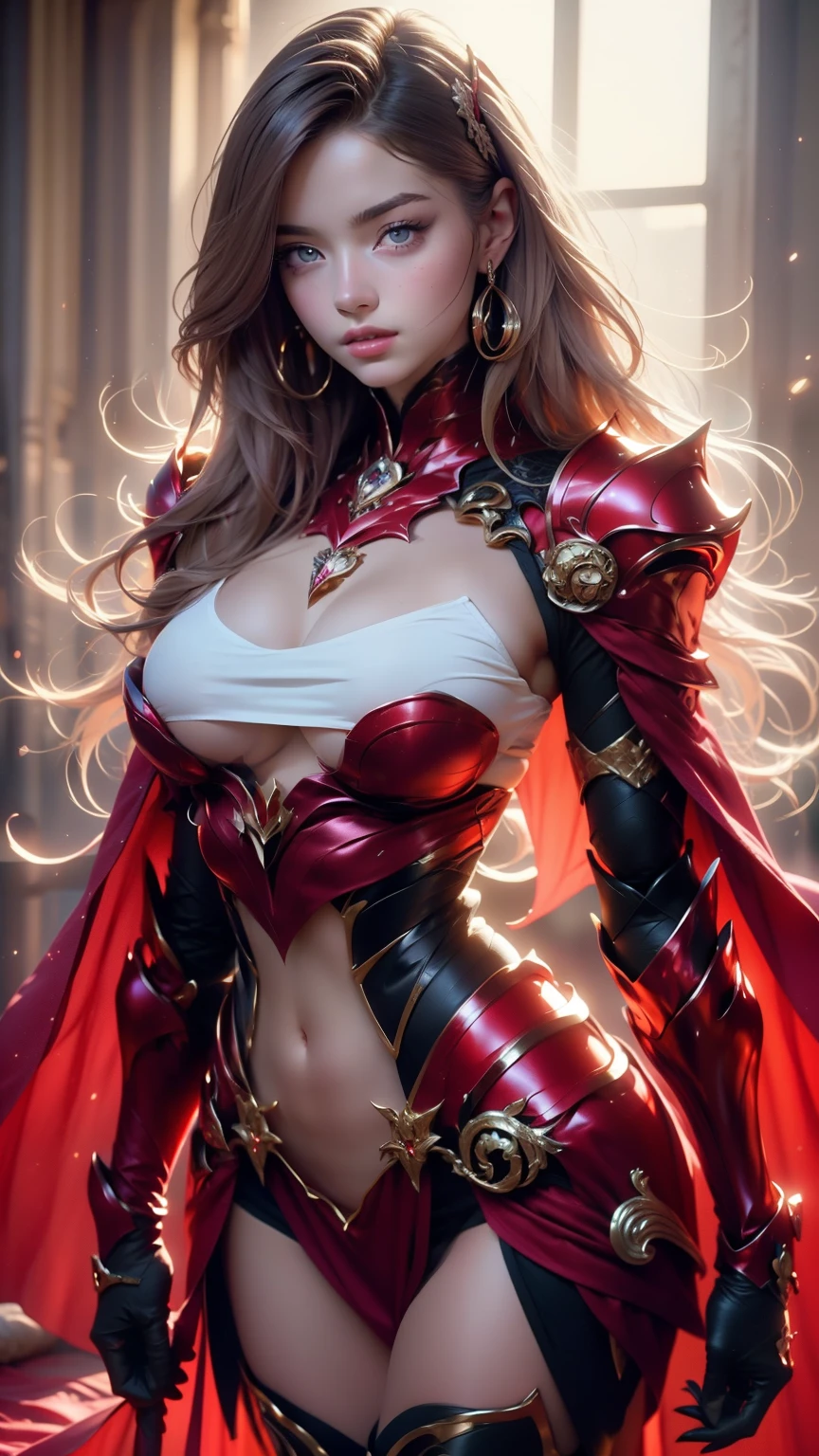 (Best quality, 8k, 32k, masterpiece, UHD: 1.2), professional photo, realistic photo, fantasy, multiple angles, close-up photo, erotic beauty warrior photo, sexy, (Goddess of beauty), 1girl, legs spread wide, showing pussy, pubic hair sticking out of the armor, ((large breasts, gigantic showing: 1.2, long natural breasts sticking out of the armor)), erotic body, curved body, perky ass, Seraphina is a knight who likes shows her body, her beautiful breasts and her smooth pussy, naked, her feminine intimate parts, her breasts exposed, pussy exposed, her captivating beauty mixes harmoniously with her exceptional skill. Her blue eyes shine with determination, while her golden hair falls in soft waves around her shoulders. Dressed in finely crafted, sexy armor, she exudes a subtle sensuality.

Seraphina's armor hugs the curves of her feminine body with elegance, highlighting her breasts and pussy. The delicate lines and intricate details add a touch of seduction to her presence. A flowing cape dances in the wind as she moves, adding an element of mystery and charm.

armor and adjusted to highlight her femininity and muscular abdomen. Her swordplay is a natural extension of her grace, and she moves with a confidence that turns heads wherever she goes.

Seraphina is more than just a sensual and sexual figure; she is a formidable warrior with a magnetic aura that transcends the battlefield. Her charm lies in the unique combination of beauty and pornography, making everyone admire her for her erotic appearance.