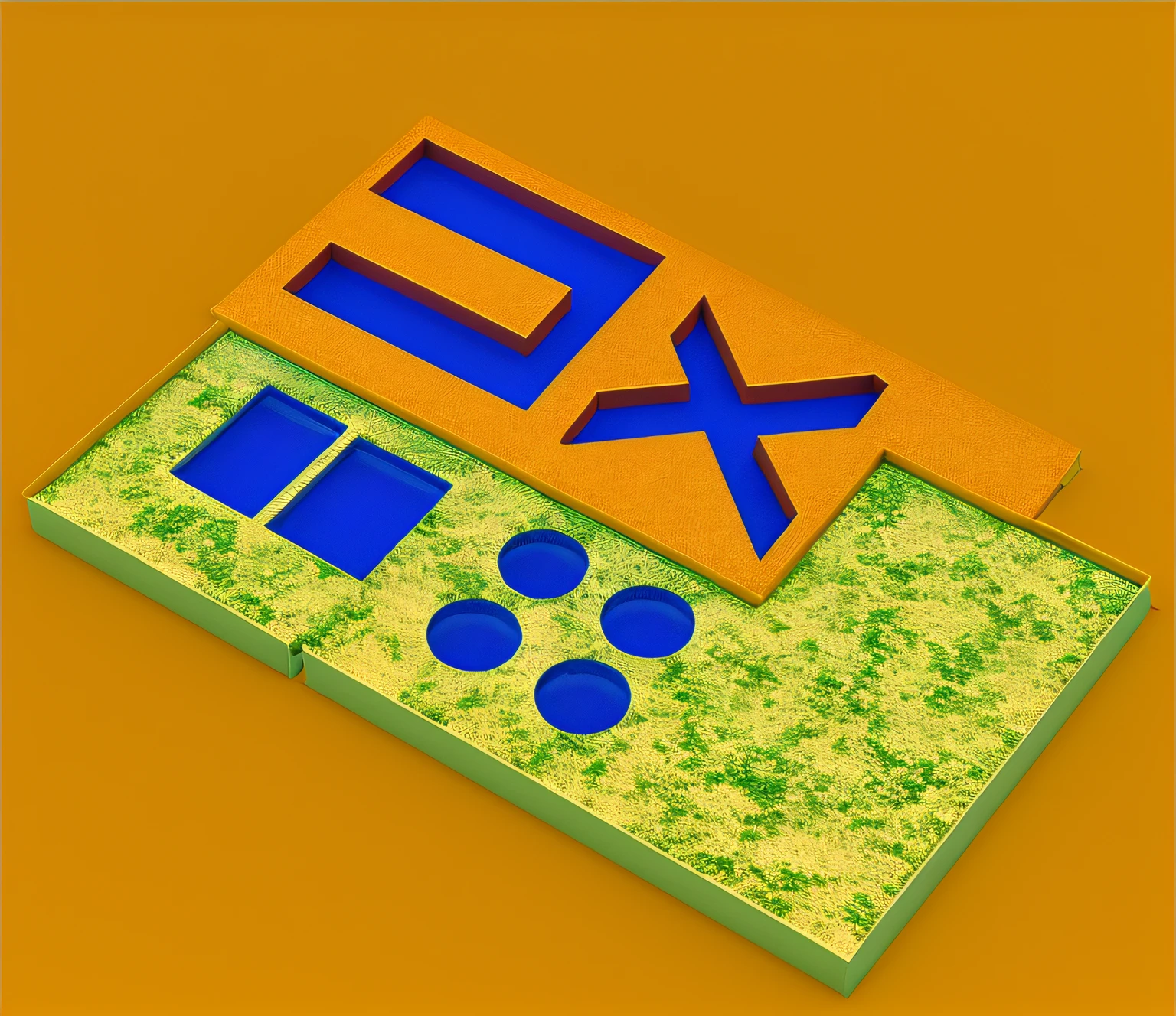 una cartilla de logotipo azul y verde, FBX, 3 Dex, xyz texturizado, Renderizado 3D, 3D renderizado, cdx, isometric game, Objeto de juego 3D, 3 dcg, 3dcg, ( ( ( ( Renderizado 3D ) ) ) ), 3 dmax, Representado como un renderizado 3D