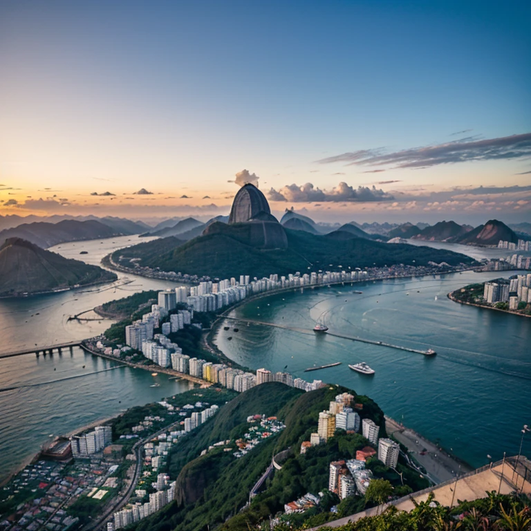 Opens with a panoramic view of the city of Rio de Janeiro at dusk, with the famous Sugarloaf Mountain in the background.
Main Character Introduction, Carla, uma mulher jovem e aventureira, Known for her impulsive decisions.