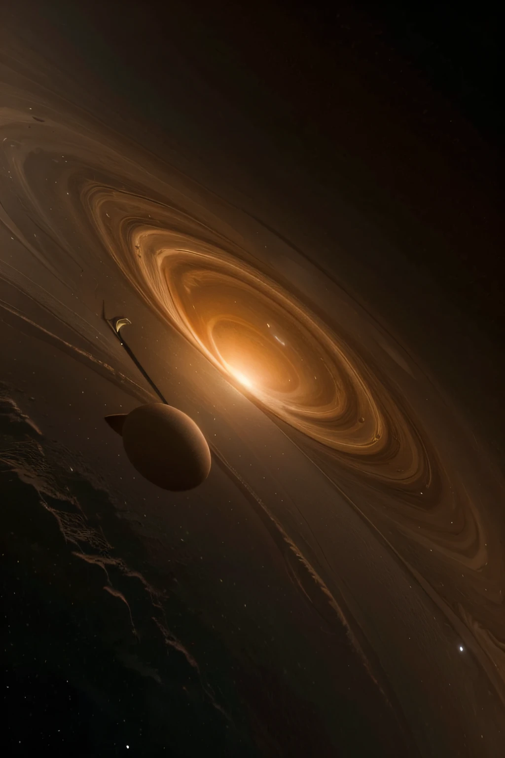crie uma imagem com alta qualidade de planeta marte e saturno via satelite
