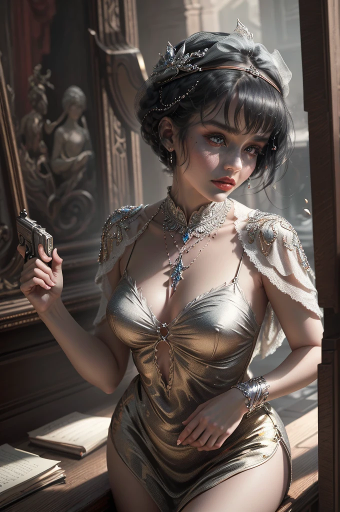 (Zendaya:Evangeline Lilly) ,sitting on some stairs, ripped jeans, tank top, ((pulls up her shirt)) , slightly muscular, Beautiful anime waifu style girl, hyperdetailed painting, luminism, art by Carne Griffiths and Wadim Kashin concept art, post-apocalyptic background, abstract beauty, approaching perfection, pure form, golden ratio, minimalistic, dark atmosphere, unfinished, concept art, intricate details, 8k post production, high resolution, hyperdetailed, trending on artstation, sharp focus, studio photo, intricate details, highly detailed, by Jon Bauer