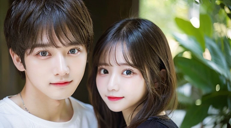 Two people in their 20s,Cute,big eye,Less exposed skin