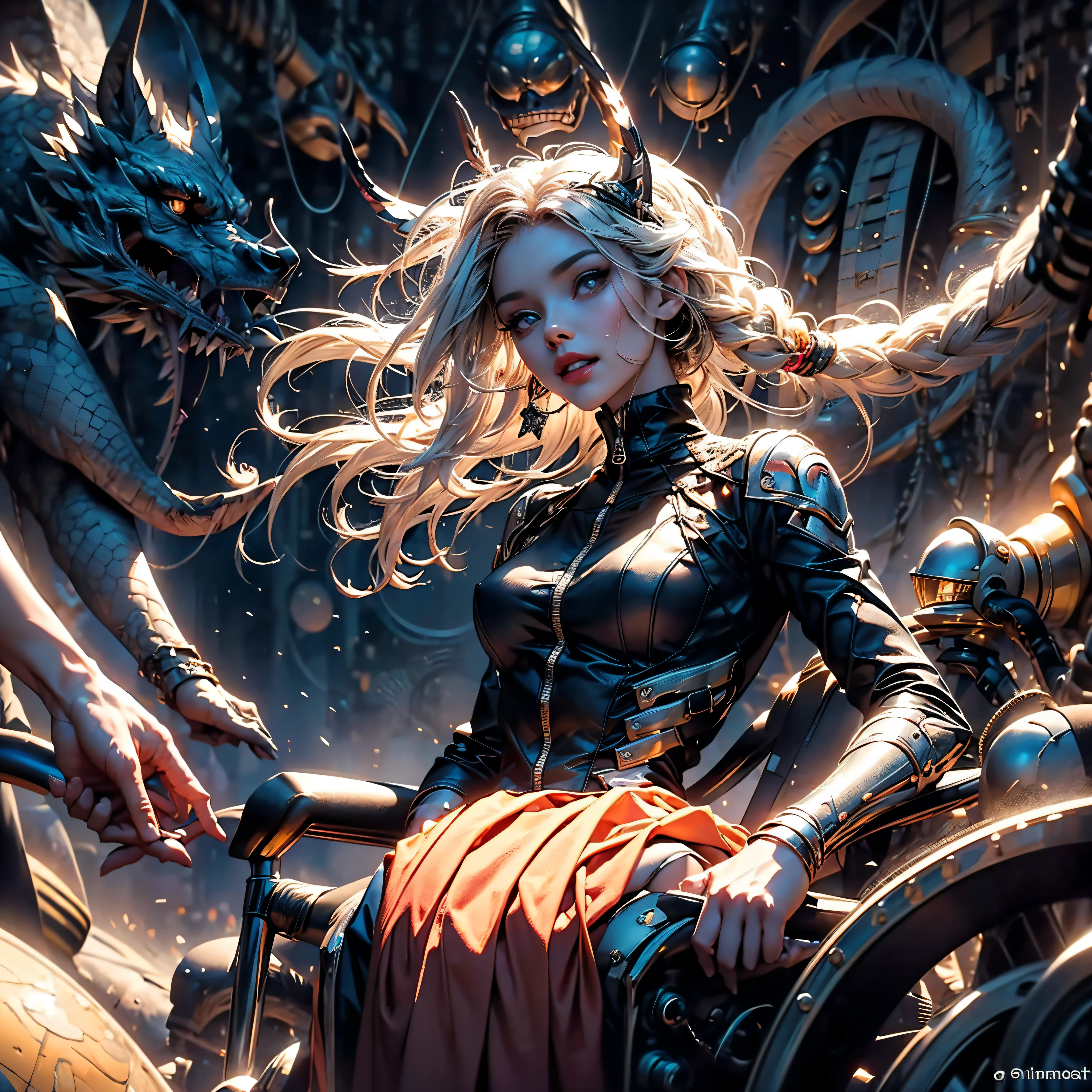 Close-up of a woman with the body of a giant spider, big breastes, Arms outstretched to the sides, lolth, Arachne, tyler edlin fantasy art, Goddess Eldritch, inspired by Aleksi Briclot, Feng Zhu, elf queen, diablo 4 queen, dark goddess with six arms, Peter Morbacher and Takayuk, Peter Morbacher's style