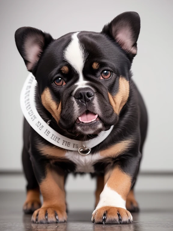 (um adolescente com cabelos castanhos claros, cabelos estriados, e um corte de hime), (medium hair), (cabelo entre os olhos), (Streaming tears), (sorriso triste), (ray tracing), (8k, UHD)The dog resulting from this crossing would possibly have a robust build., inheriting physical traits from the Rottweiler and the Bulldog. A pelagem seria predominantemente dourada, with characteristic markings of the Rottweiler in shades of white and brown, and the traditionally black areas of this breed could have a golden hue. Head shape and facial expression may vary, combining characteristics of both breeds.
