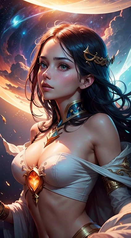 a boat inside a heart, surreal, dreamlike, cosmic, vibrant colors, ethereal glow, intricate details, smooth, mystical, fantasy, digital painting, trending on artstation, by lois van baarle, poetic, romantic, celestial lighting, swirling nebulae, celestial beings, divine energy, infinite love, mesmerizing composition, enchanting atmosphere, spiritual, transcendent, stunning, otherworldly, magical, artgerm, greg rutkowski