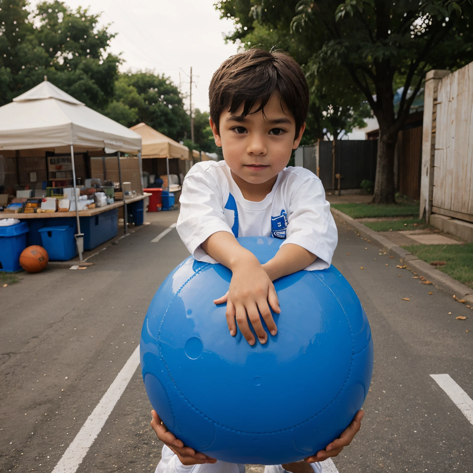 Boy playing ball
