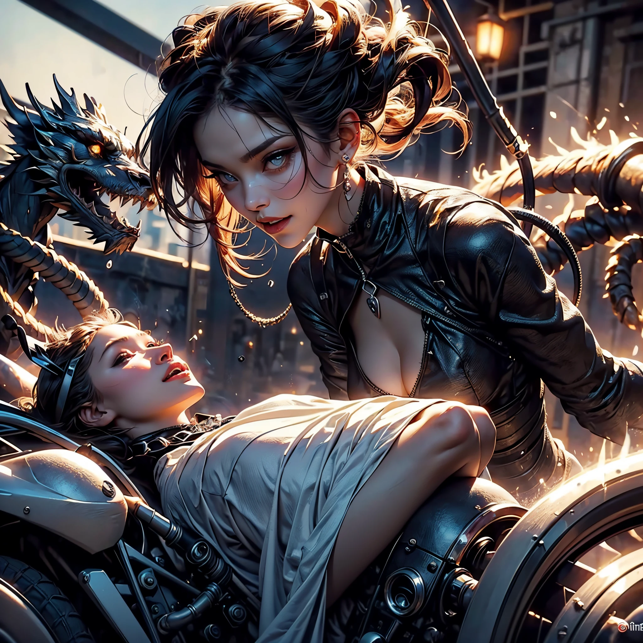 Dragon_Howling Heroe_Girl outfits Ghost_Rider suit Urban deep path equirectangular SkullFire_Rider Beholder Drag Queen motorcycle rider Unrealengine5 utra Cinematic Masterpiece Van_Gogh chef-d' bike sunLight🎈🍦🍹❤🔆🕡(😘(kneeling:1.1)👩🎀👗⚜👒🥿👡🩲💅)🎪🎢🎡🎠 hyper photo-realistic saturate meticulously intricate ultra optimal ultra_high-def ultra_high-quality accurate ultra_high-details ultra_high-res color-coded shading perfection reflex extreme improved Octane_rendered opengl-shaders glsl-shader UHD XT3 DSLR HDR "Ororo Munroe" Baroque symmetrical ((Goddess athletic Diva african black dreadlock curly agate blackess skin tanmed epic gorgeous clean cheekbones effects rougeoiment embarrassed lazuli ultra beautiful yeux dark brown pupils black irises turquoise sapphires ecstatic open mouth teeth obvious smile (tougue fall droplet water drop of water) cape levitating jacket floating Bridaldress Dickey Collar Charm Elastic Lace Turtleneck Sleeve Blouse Pullover Lining clavicles shoulders:Open papillotes white leather tiny ??????? fine sideboob satin safran orange yellow skirt soies assorties lace corsait gothic zip tin livid red thick amples spinelles nombril revealing diamond heart chastity_belt silver adorned padlock Gold lock ????? scarlet ?????-hairy obvious indigo garter snap thighs legs boots)) ruby invoke CGSCOSITY onyx Tourmaline silver opals moto inox Mechanized carbonite skull reflection armor chrome gold fathom brass lava navy plasma earth lava incandescent flash-fire-shoot depthfield ark population car background floraison Monarch kindergarden monster butterfly tattoo Bruce_Weber girl ????? ??? ???? multi various etc. --v 5.2 --s 1000 --c 20 --q 20 --chaos 100