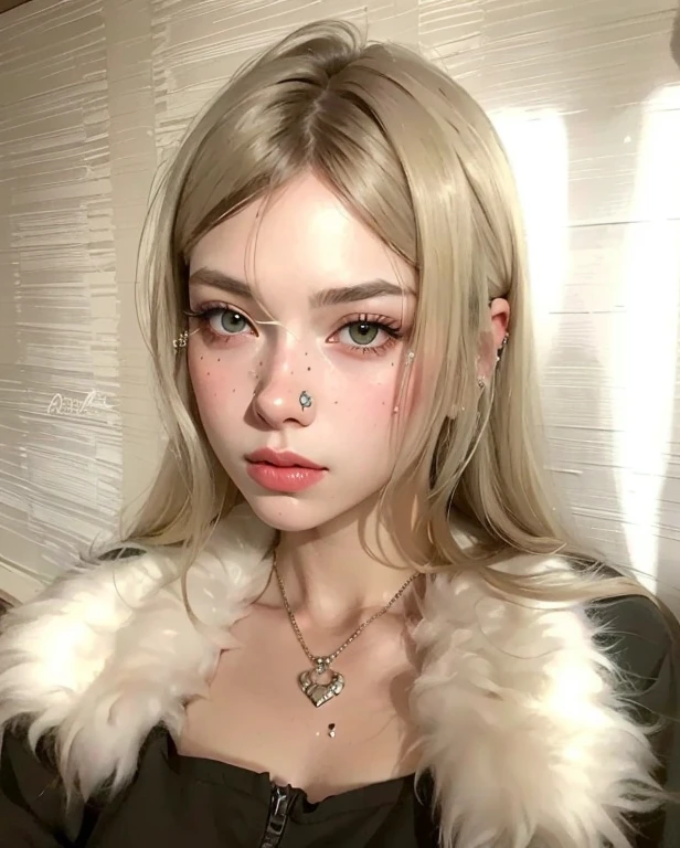mulher loira com piercings e piercings no rosto, Estilo anime 3D realista, kawaii retrato realista, realistic anime art style, estilo realismo anime, No estilo de arte de Bowater, arte de anime realista, anime hiper realista, retrato impressionante do rosto do anime, estilo de arte realista, Arte no estilo de Guweiz, pintura realista da menina bonito, realismo artstyle