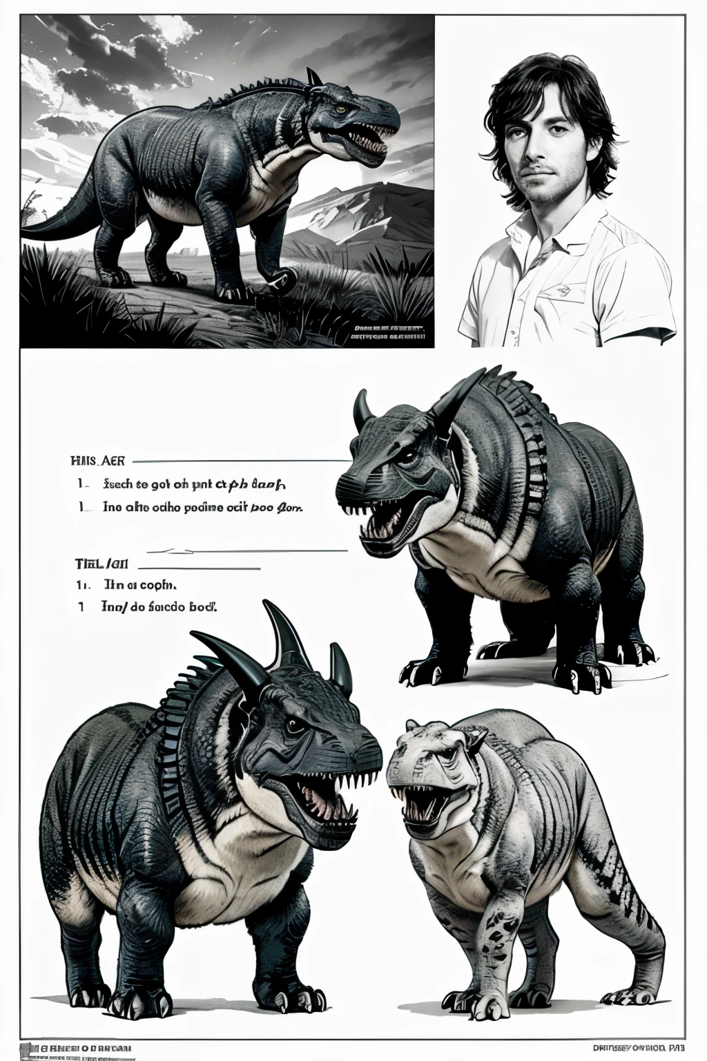 different types of dinosures for a coloring books