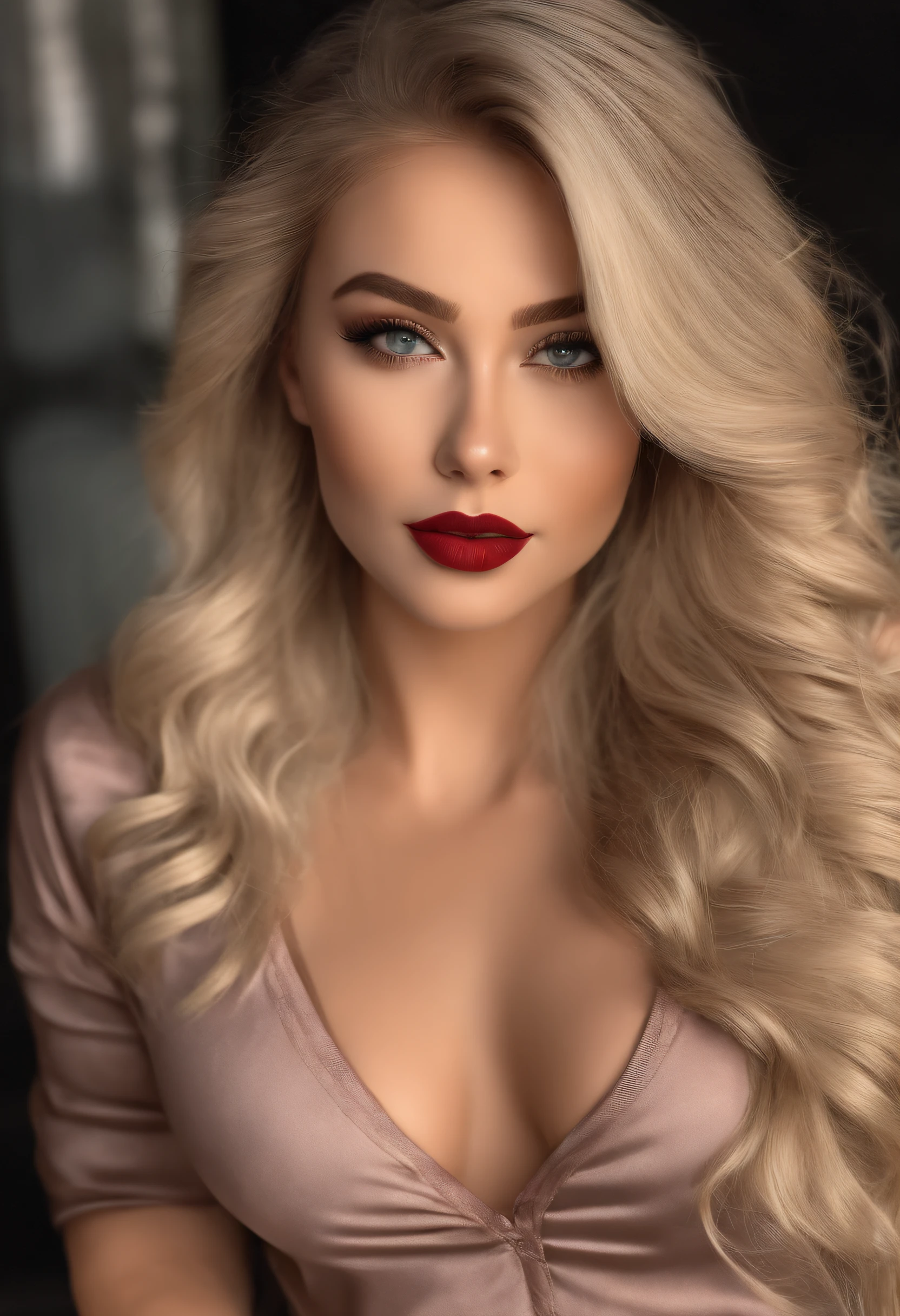 realistic social media female influencer, without copyright face
