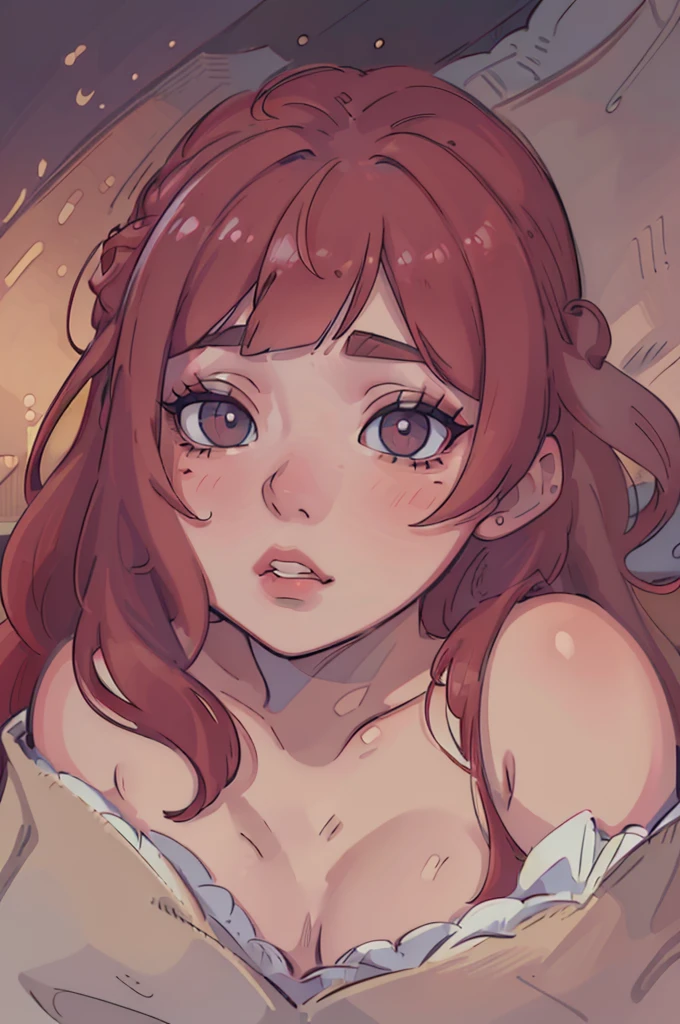 (best quality,4k,highres,masterpiece:1.2),ultra-detailed,photorealistic,naked girl,beautiful detailed eyes,beautiful detailed lips,extremely detailed face,long hair,suggestive pose,soft lighting,luxurious scarlet bed,vivid colors,bokeh