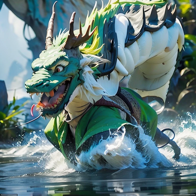 Flying,The imposing Chinese dragon,Traveling between mountains and rivers