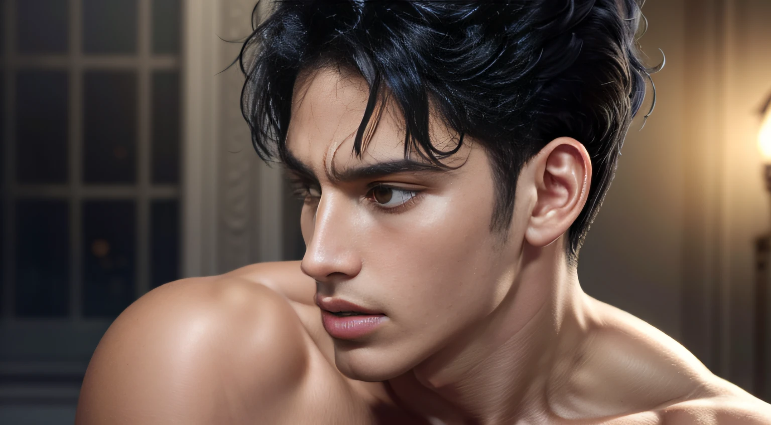 8K, RAW photogr, Best quality), (Full body photo:1.3), (Tall boy:1.4), , with fair skin, (disheveled black hair:1.6), (Angry:1.4), (Weird haunted house:1.4), (pale-skinned:1.5), (Dark:1.6), (crawling:1.5), (((terror.1.9))), (:1.7) realist, (((completly:1.1))), , (((1 Perfect :1.3))), 1 unbelievable , (((1 Not bad :1.2))), 1 beautiful , 1 Great , 1人 , male people , perfect pubic bone , Male structure, Handsome men,Street, Complicated details, Eyes and eyelashes are very detailed, muscle men, Masculinity, male people, gentlesoftlighting, 电影灯光, sporty attire, Exposing the pectoral muscles, male model, musculous, tear, definition body, SLR camera, Super quality, XT3, Kristalina, 8k ultra high definition, high detal, ultra real photo, the hair, ((Realistic skin), ((pores)), ((High detail leather)), Amount of light, groin, far, Complex 3D visualization, high detal, 1 handsome young man (NSFW) looking at viewert (further ross face_1 hour:0.6), Additionally, Real human skin , (Muscle tissue, vivd details, hyper realisitc, beatiful background, Rendered by Octane, Best quality, tmasterpiece, Nipples are very delicate, computer graphics, unit, Wallpapers (realist, フォトリアリスティック: 1.37), Despanante, exquisite detailing, tmasterpiece, Best quality, offcial art, Extremely detailed CG uniform 8k wallpaper full body lesbian))), ((Correct body structure)), (((Correct dissection))), (((depth of fields:1.5))),