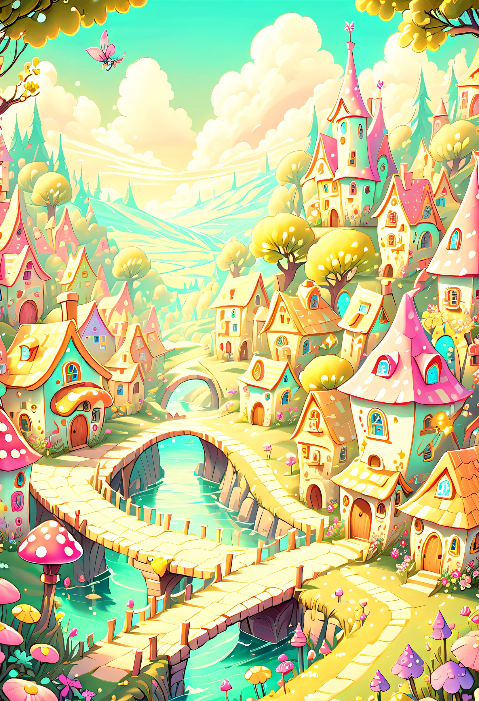 (((Stunning composition featuring a holographic rendered illustration of a cute fairy village:1.3))), Elegantly juxtaposed against the backdrop of the cosmic sky, The fantastic glow of the moon and the vivid colors of the earth, Image with multiple exposure effect, painterly、a picture、Media mix in illustration, Amazing sharpness and unparalleled clarity, Captivating and breathtaking details that look almost unrealisticBreath-taking details that are extremely attractive:1.3))), Brush stroke techniques with exquisite details that are very unrealistic, Stunning brush stroke techniques with exquisite unrealistic details, (((Add gel ink to create dark cyan full color:1.3))), crazy beautiful shine, Add impressive high contrast scenes, Overall amazingly beautiful, Amazingly accurate and elaborate throughout, Overall represents a stunning beautiful visually feminine enchanting watercolor masterpiece, Crazy shine further enhances the otherworldly atmosphere, Proof of the sensibility and delicate technique of a professional artist, (((Unparalleled sharpness and clarity:1.3))), (((Very beautiful detail shine:1.3))), (((Radiosity rendered in stunning 32K resolution:1.3))), (((All captured with sharp focus:1.3))), (((Highest detail quality:1.3))), (((high beauty quality:1.3))),