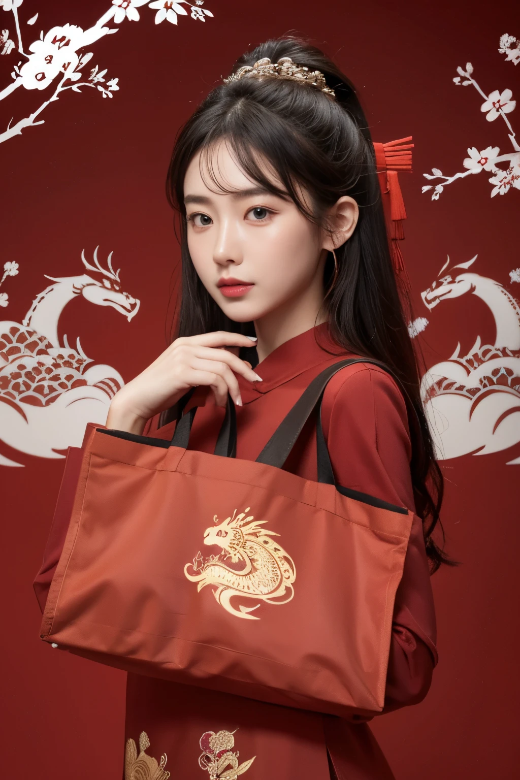 Add small Chinese knot pendants to the bag
