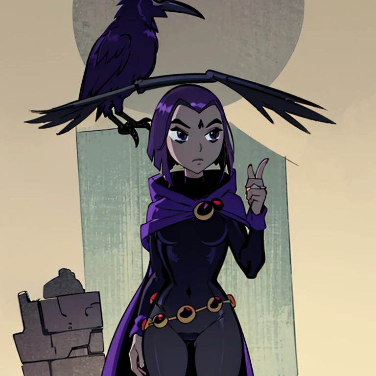 (((Raven))), ((no cape)), hips