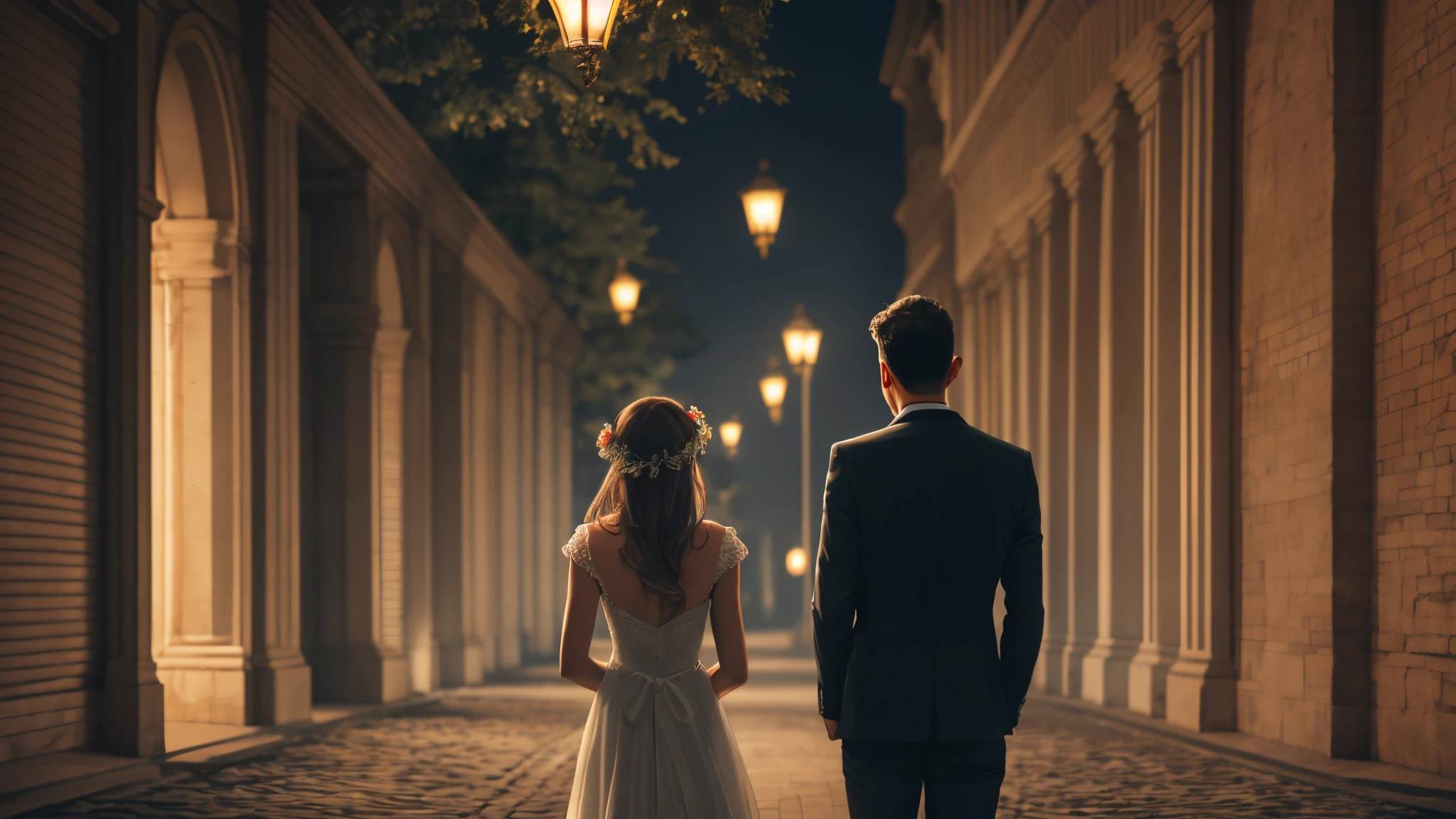 dark night, sadness and depressive couple in the shadows, portrait - --auto --s2