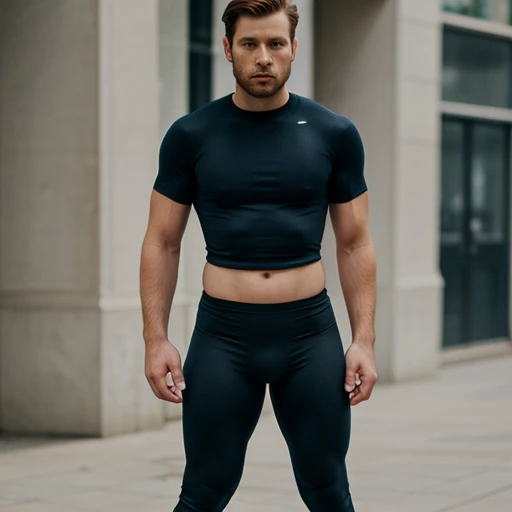 Man wearing tight pants