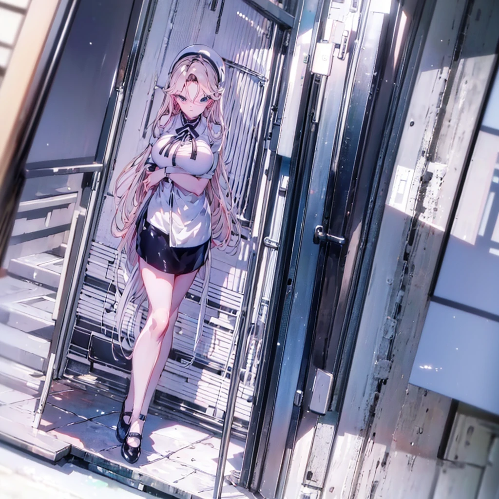 Officelady、Black jacket、Black tight skirt、White blouse、Black tights、High pumps with black heellack hair、s Office、lana、Beautiful woman、gazing at viewer、Looking here、hight resolution、top-quality、full body Esbian、animations、illustratio、Ultra-detailed delicacy