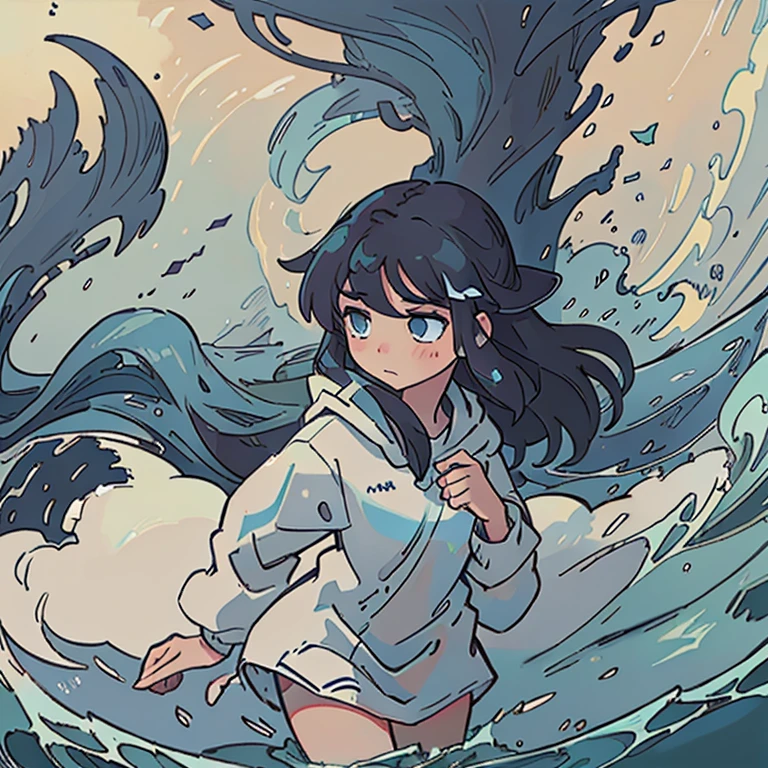 Wanderer among the sea of fog painting