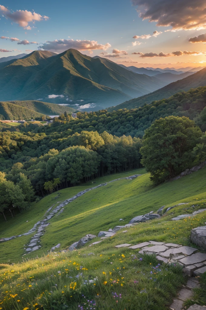 Photorealistic photography,Terraced scenery in the mountains,sunraise,Skysky,Clouds,surrounded by cloud,raw photo,8k,Incredible detail and complexity,Ultra photo realsisim,Shot with Sony A7R4,12mm/f12 lens