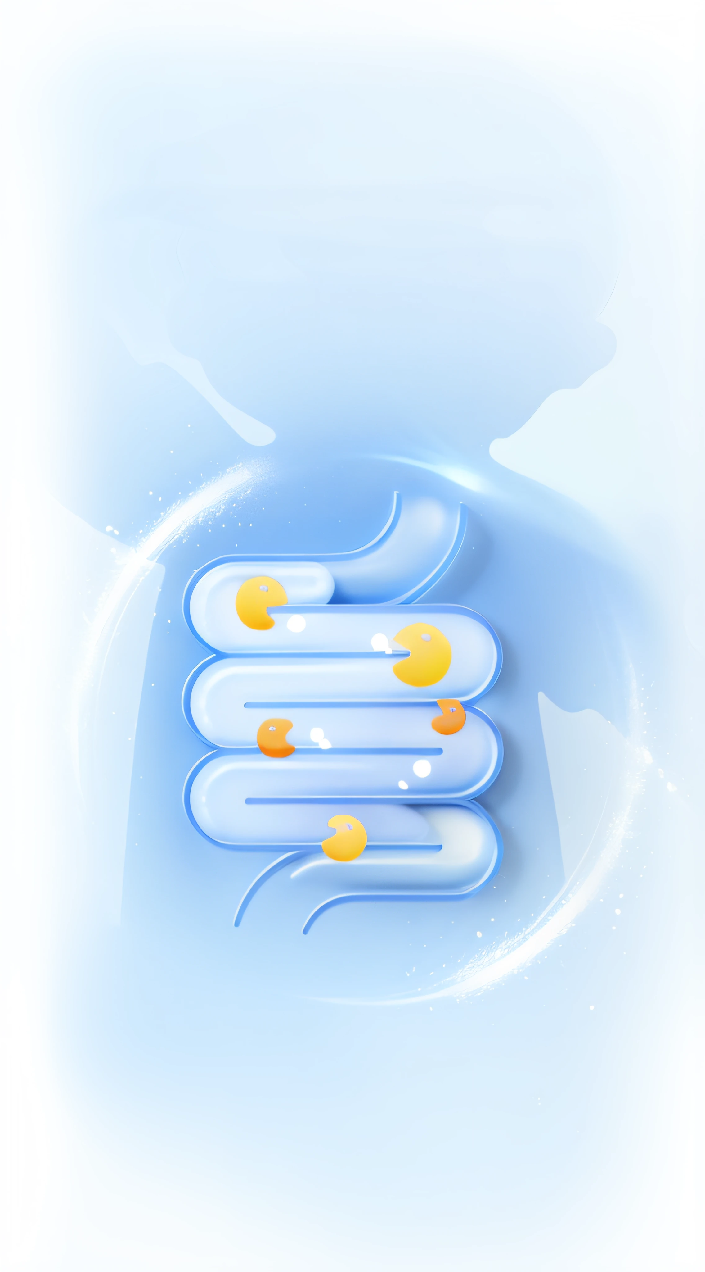 There a picture with a blue and white background,There an object on it, liquid simulation background, conceptual drawing, A beautiful artistic illustration, smooth illustration, Lighting, Smooth 3D illustration, Smooth 3D illustration, Blurry and dreamy illustration, Blurry and dreamy illustration, 3d icon, Depicted as a 3D rendering, blue transparent jelly, and clean illustrations