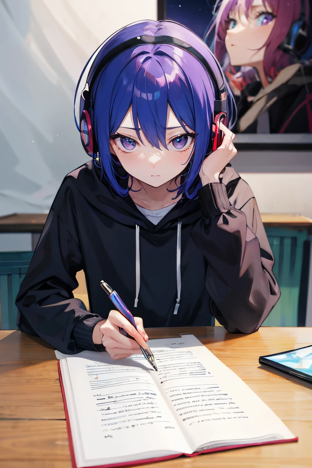 Purple hue color eyes