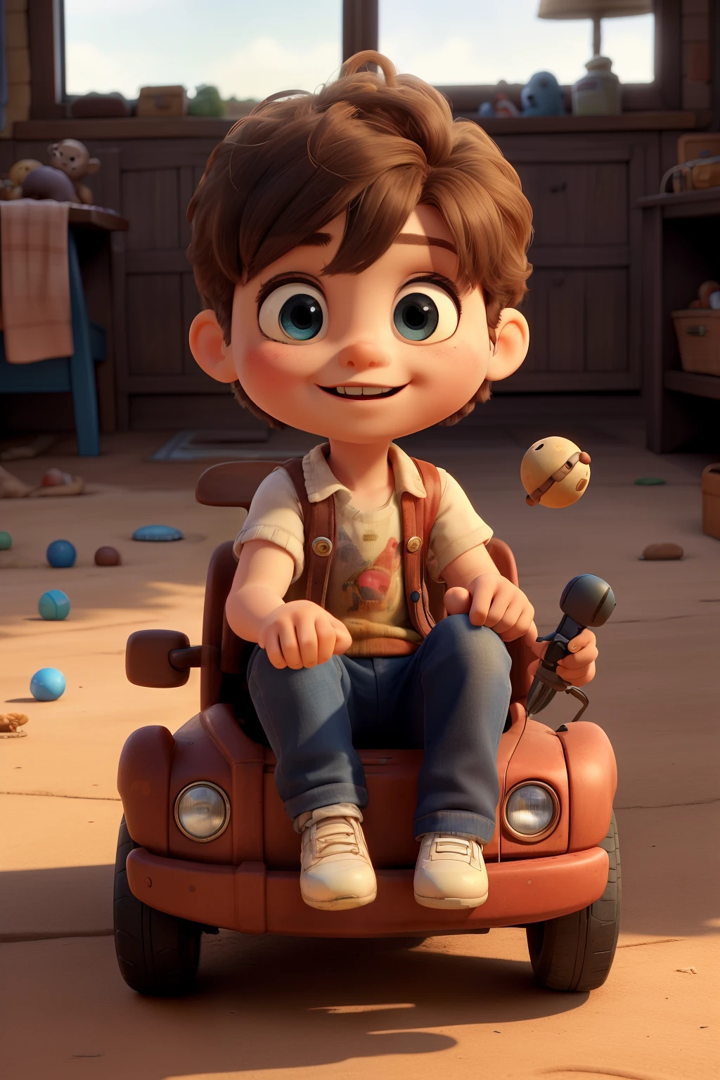 ((best quality)), ((masterpiece)), (detailed), perfect face, Once upon a time, there was a town where children played with different things. Boys liked trucks and cars, and girls liked dolls and dresses. But some children didn't feel like they fit in with the others. They wanted to play with things that boys and girls usually didn't play with.
