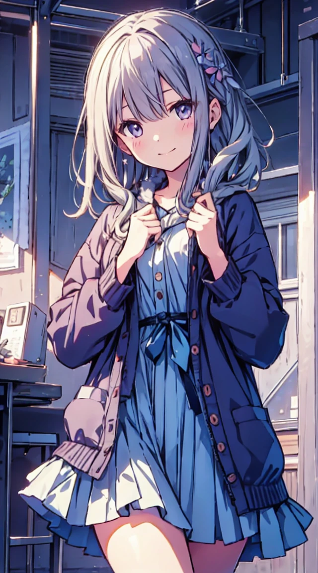 masutepiece, Best Quality,Illustration, Wallpaper, ultra -detail, 1girl in、♡、Futomo、Poses in motion、soft smiling、spring outfit
