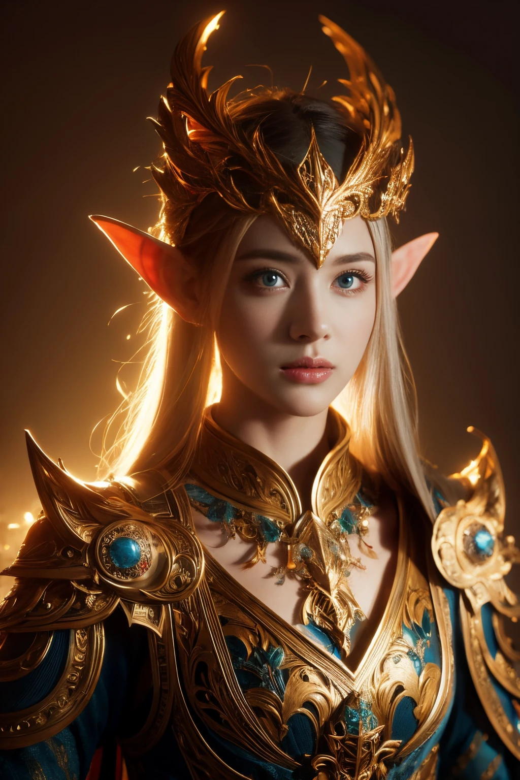 (Best quality, 4k, High-resolution, Masterpiece:1.2), Ultra-detailed, Realistic, Radiant lighting, Epoch Elves, Portraits, Fantastical colors, Fine art, Ethereal beings, Dreamlike, Whimsical creatures, Detailed facial features, Glowing eyes, Elven beauties, Ethereal glow, Mythical creatures, Harmonious composition, Dazzling colors, Stunning visual effects, Otherworldly appearance, Mesmerizing artistry,