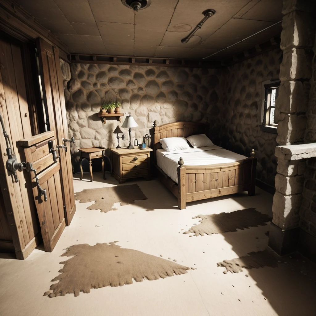 medieval room,bedroom,Industrial-style,natta